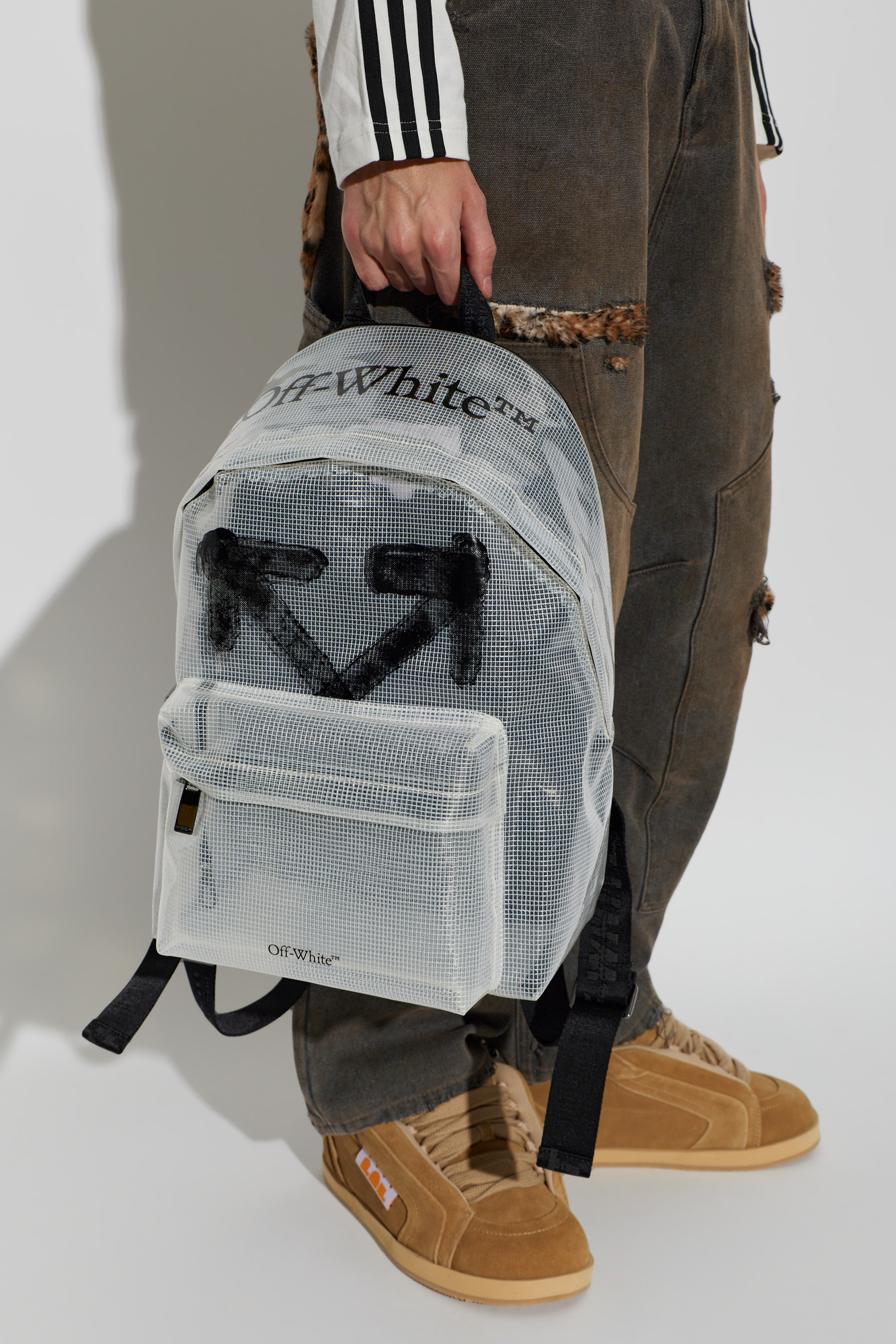 バッグ 2017 OFF-WHITE Mirror Skeleton backpack Preto Mochila com logótipo Off-White - Vitkac Brazil